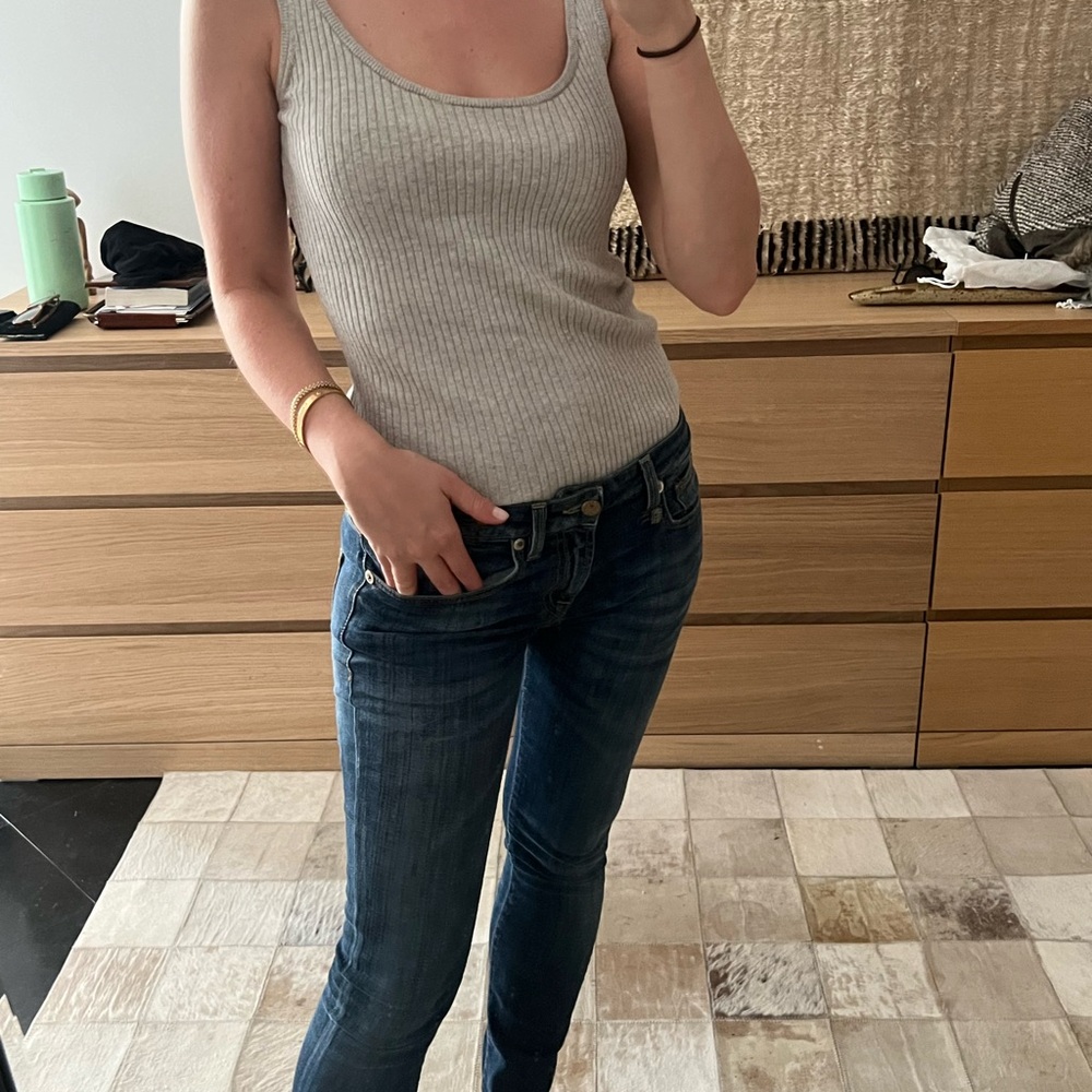 Frame Grey Ribbed Tank Top - Picture 3 of 4